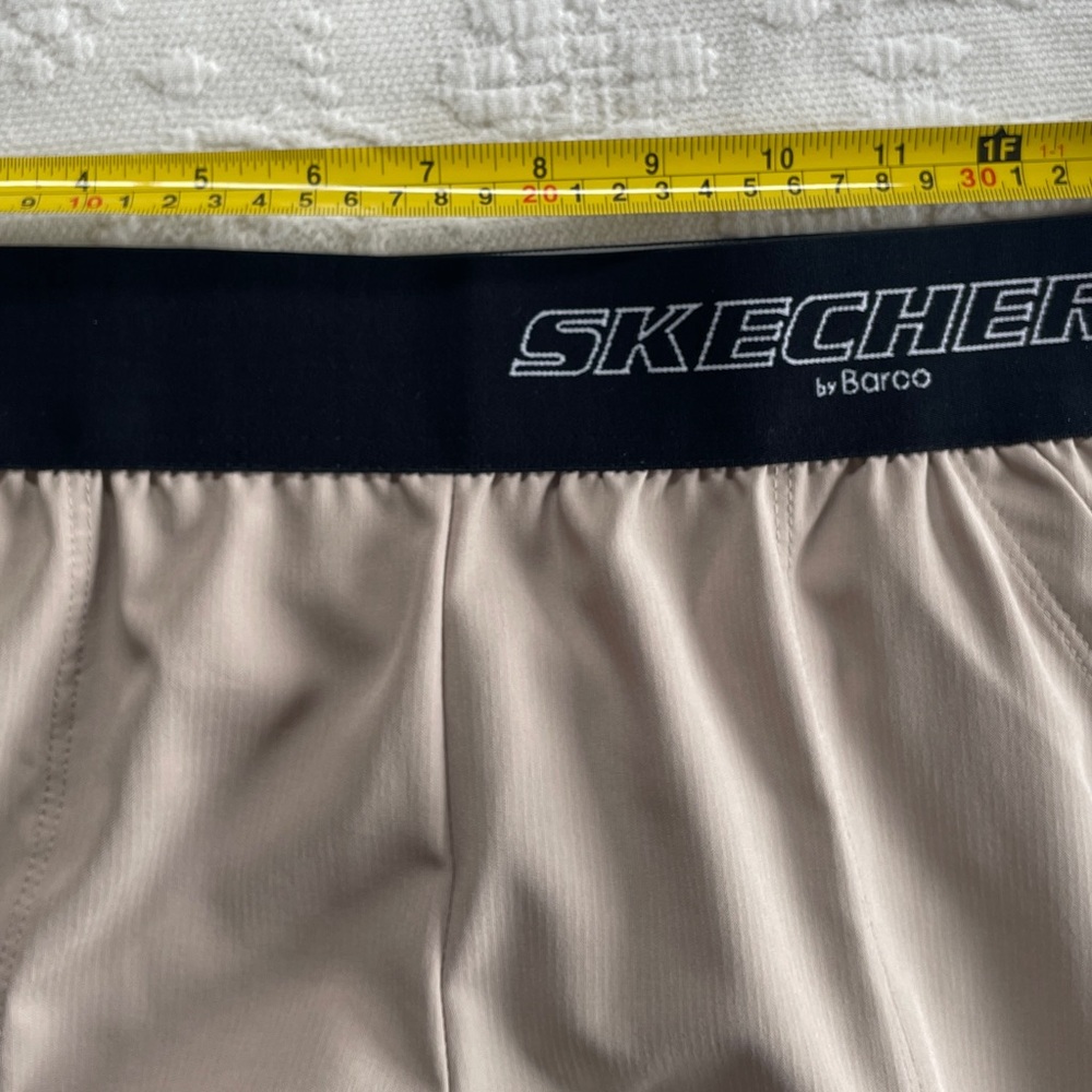 Skechers Beige Track Joggers with Black Logo Waistband - Picture 3 of 7